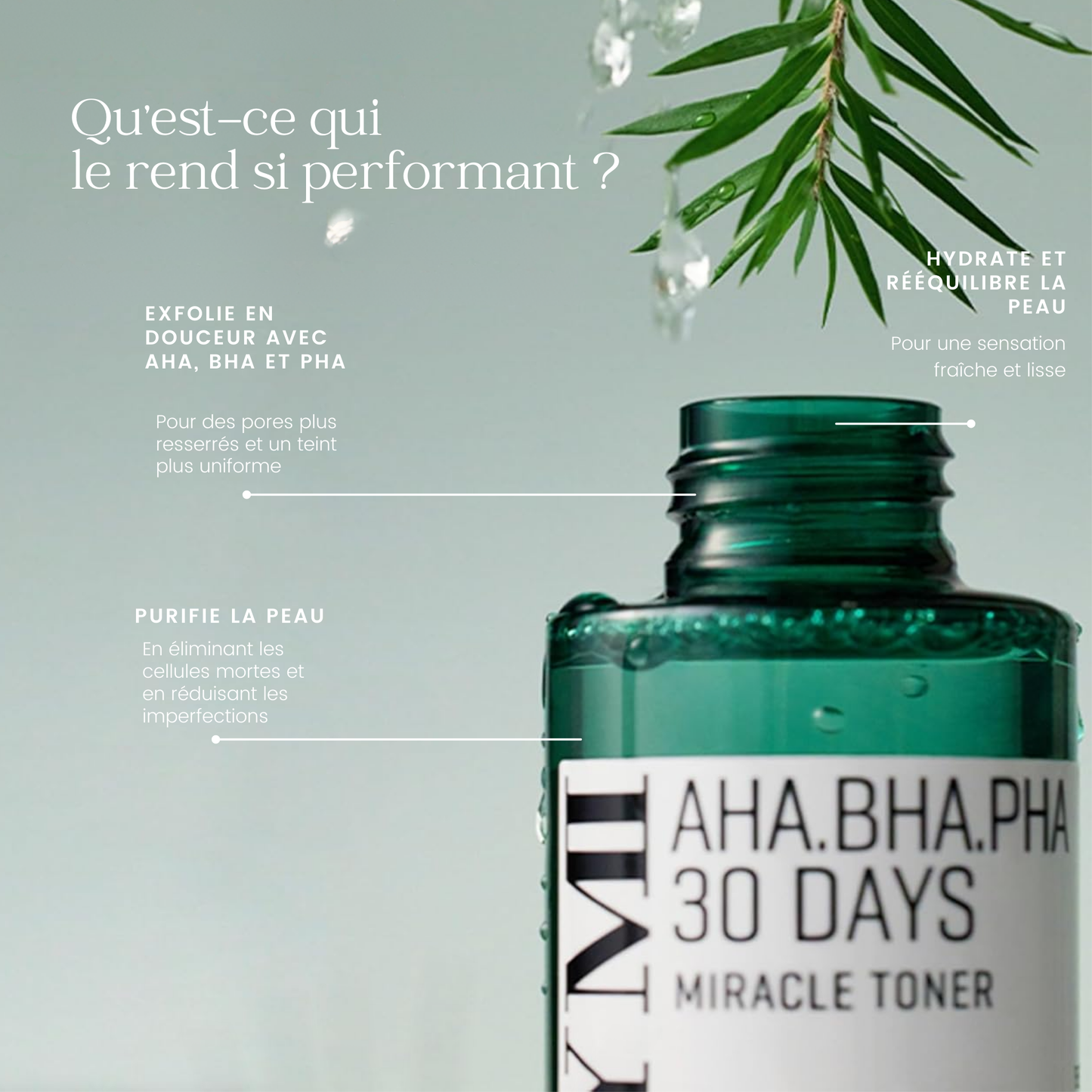Tonique miracle 30 jours AHA, BHA, PHA