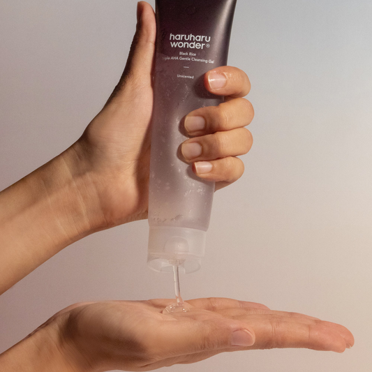 Gel nettoyant doux au riz noir triple AHA