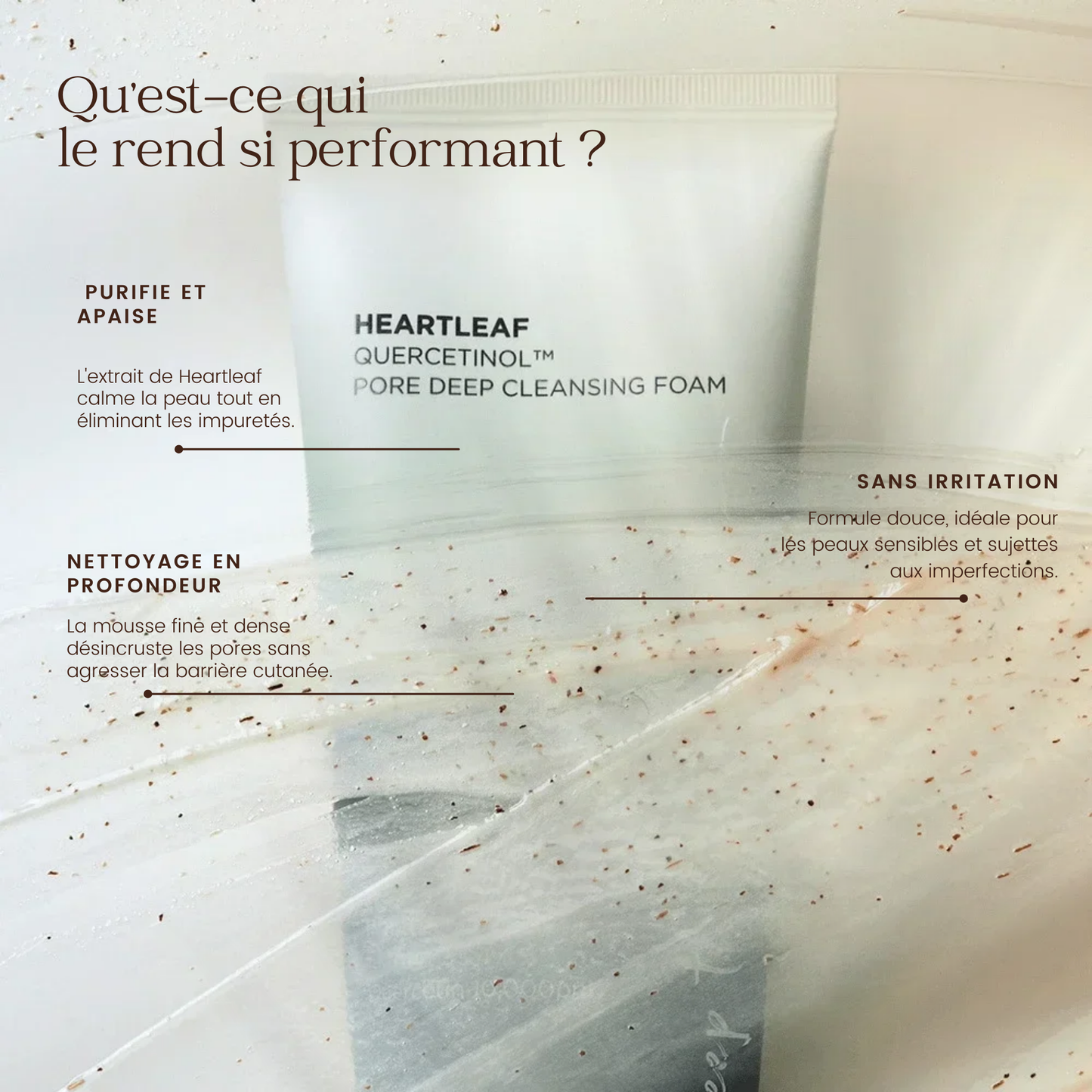 Mousse nettoyante quercétinol Heartleaf