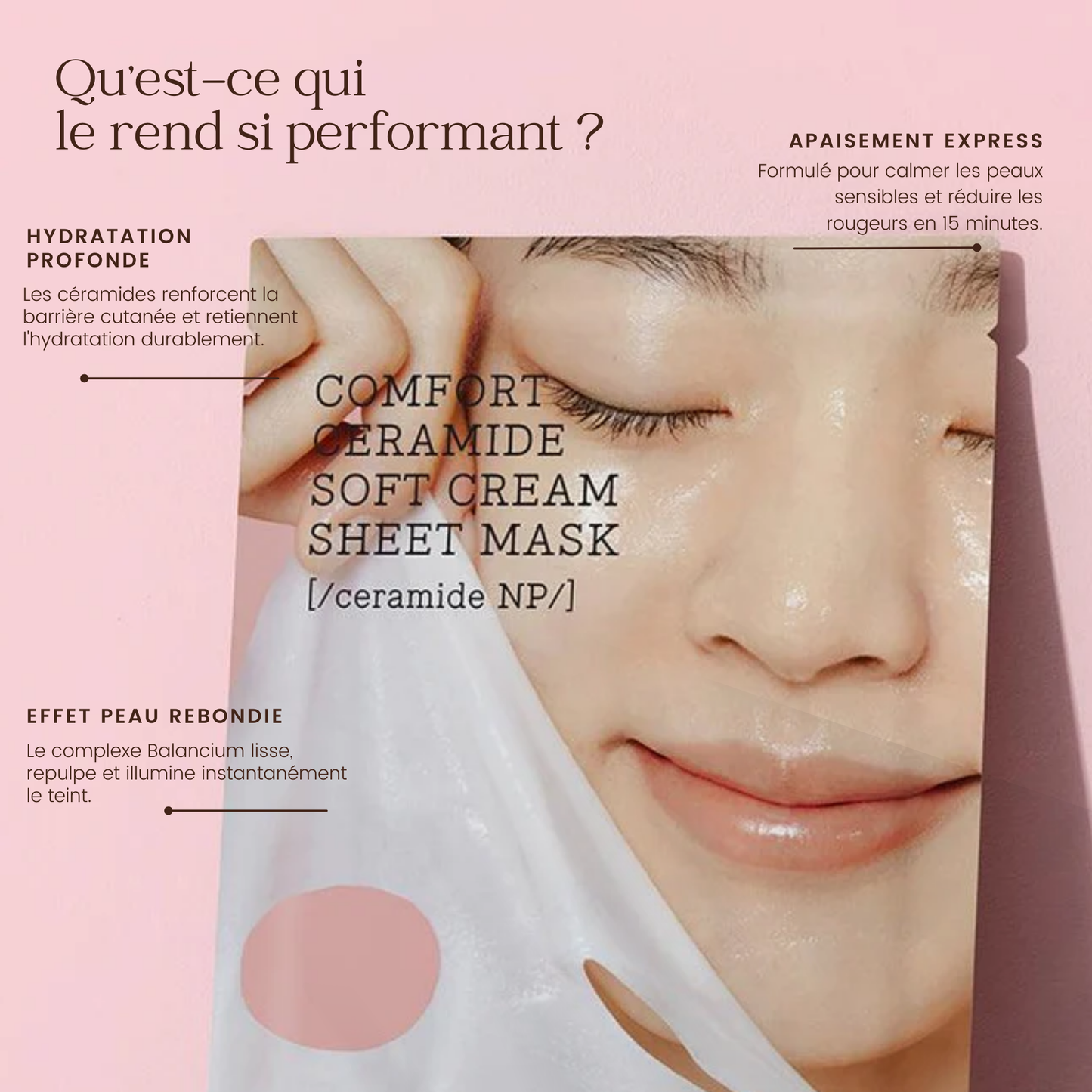Masque en tissu aux céramides et au Balancium