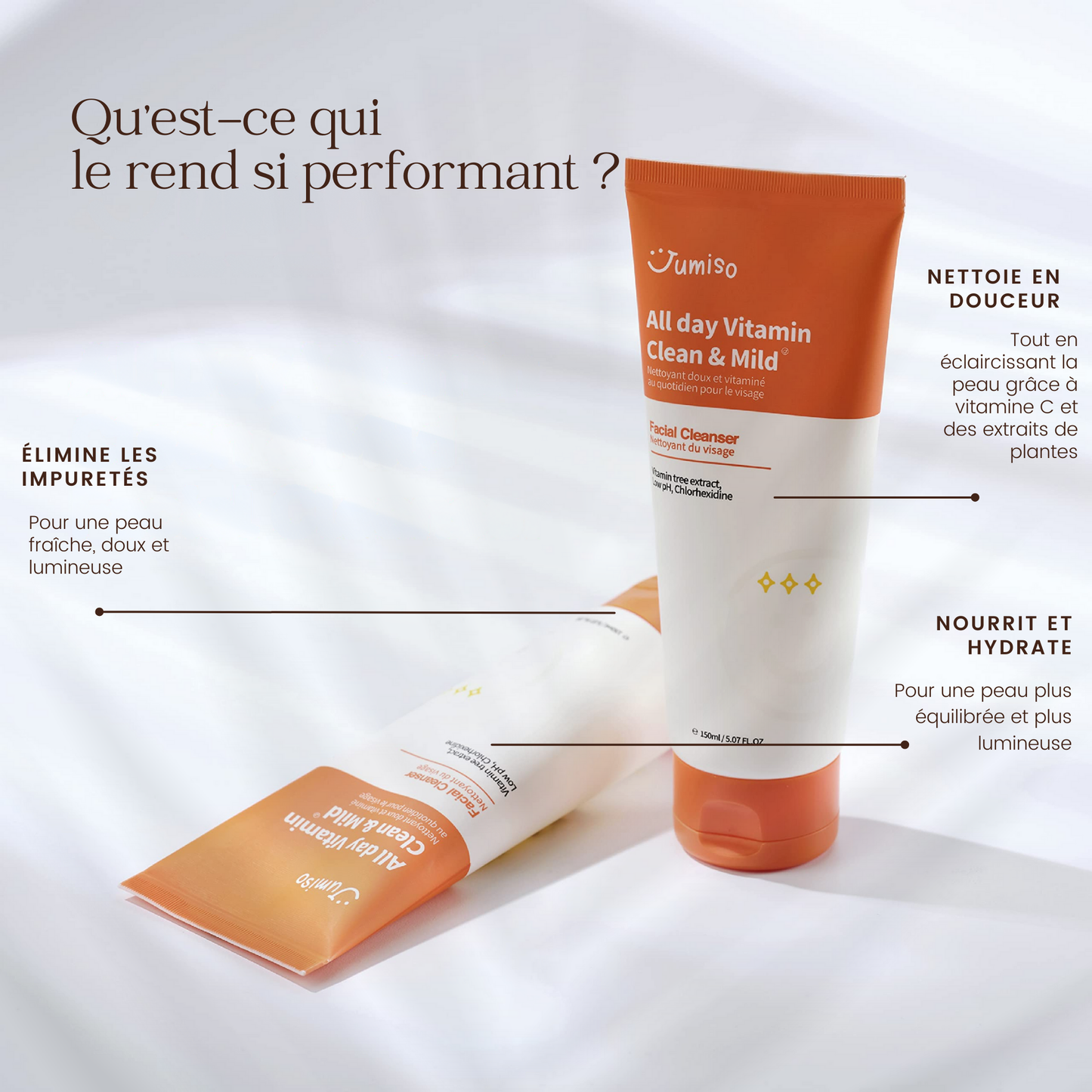 Nettoyant visage doux et vitaminé