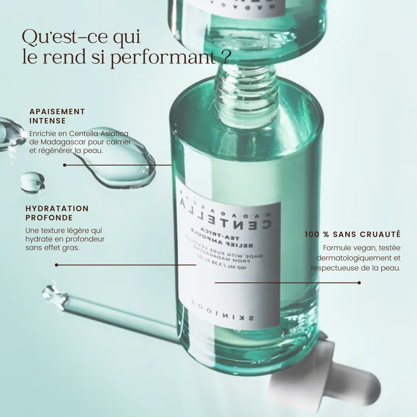 Ampoule au Tea-trica et au Centella de Madagascar