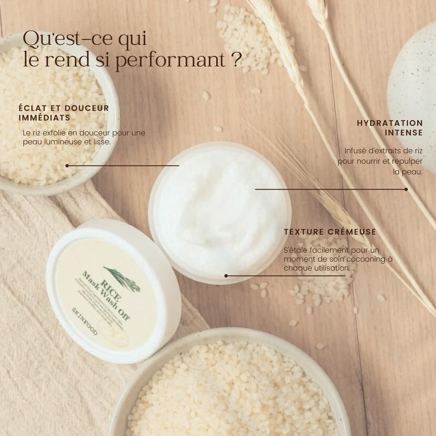 Masque de riz à rincer