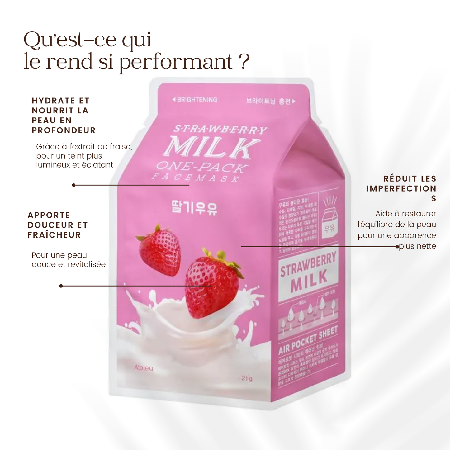 A'PIEU - Sheet mask made from milk and natural extracts