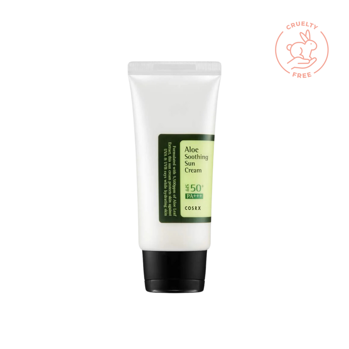 Crème solaire apaisante à l'aloe vera SPF 50+