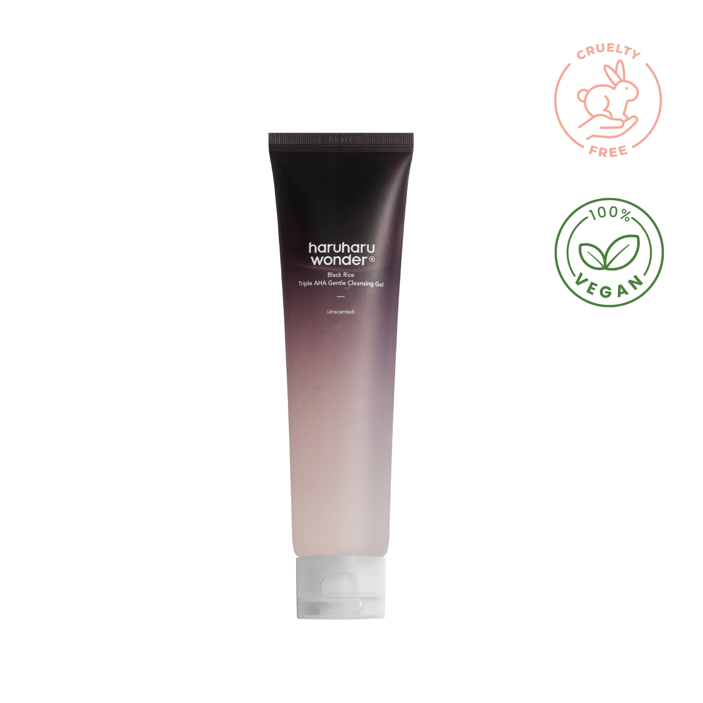 Gel nettoyant doux au riz noir triple AHA