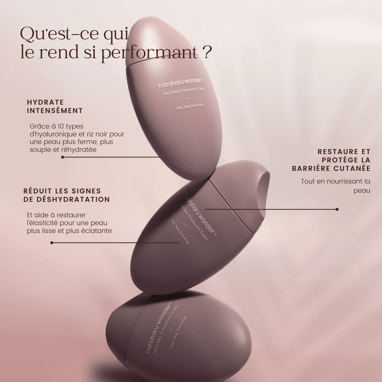 Crème hydratante hyaluronique Riz noir 10 de la marque Haruharu WONDER