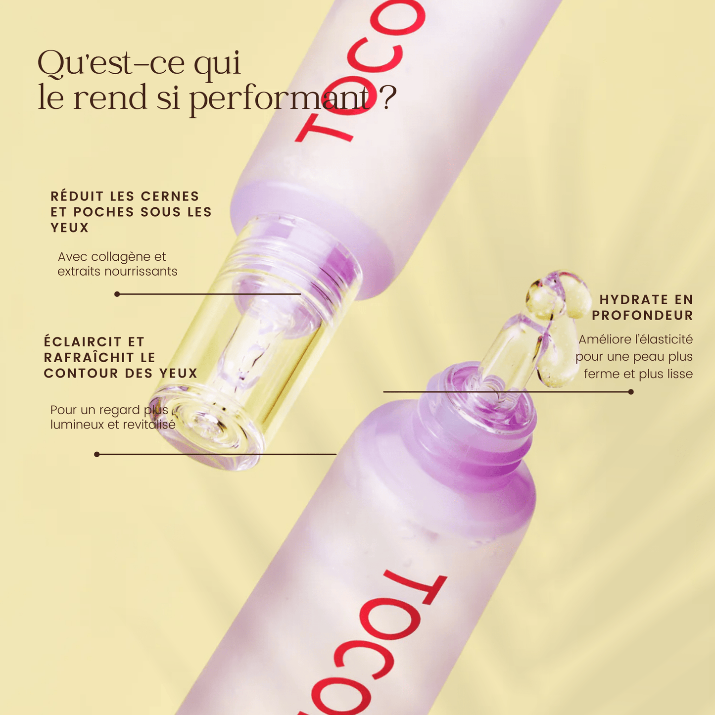 Gel - crème éclaircissant pour le contour des yeux au collagène de la marque TOCOBO
