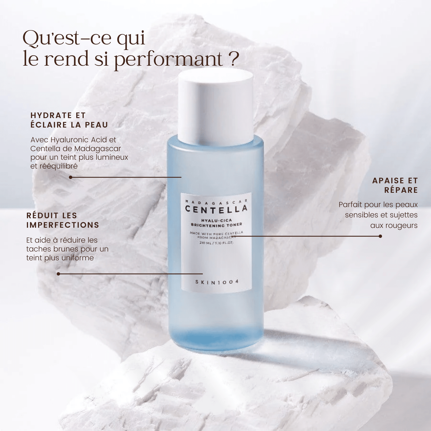 Lotion tonique éclaircissante Centella Hyalu - Cica de Madagascar de la marque SKIN1004