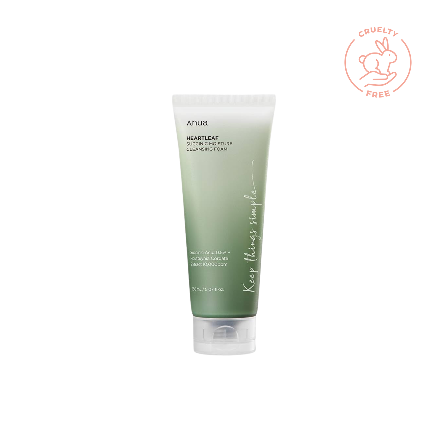 Mousse nettoyante hydratante succinique Heartleaf