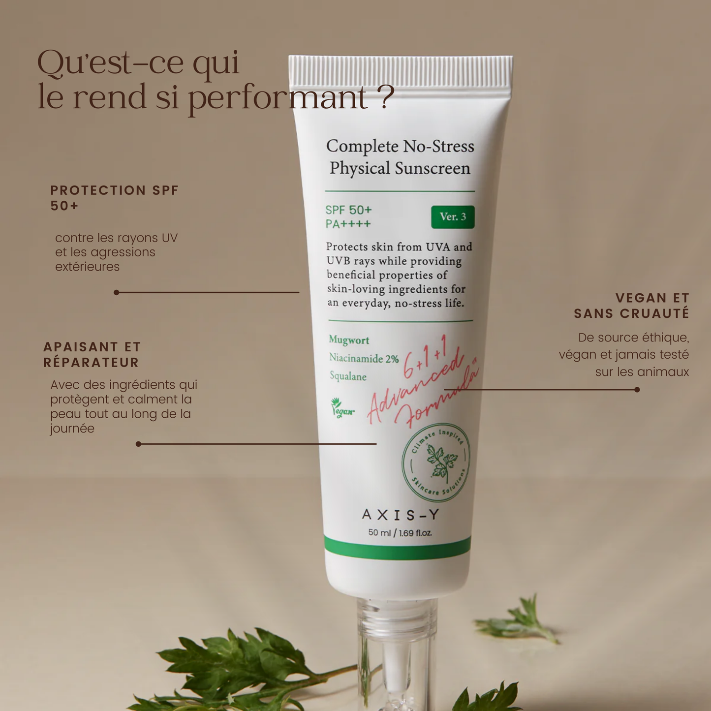 Écran solaire physique anti-stress