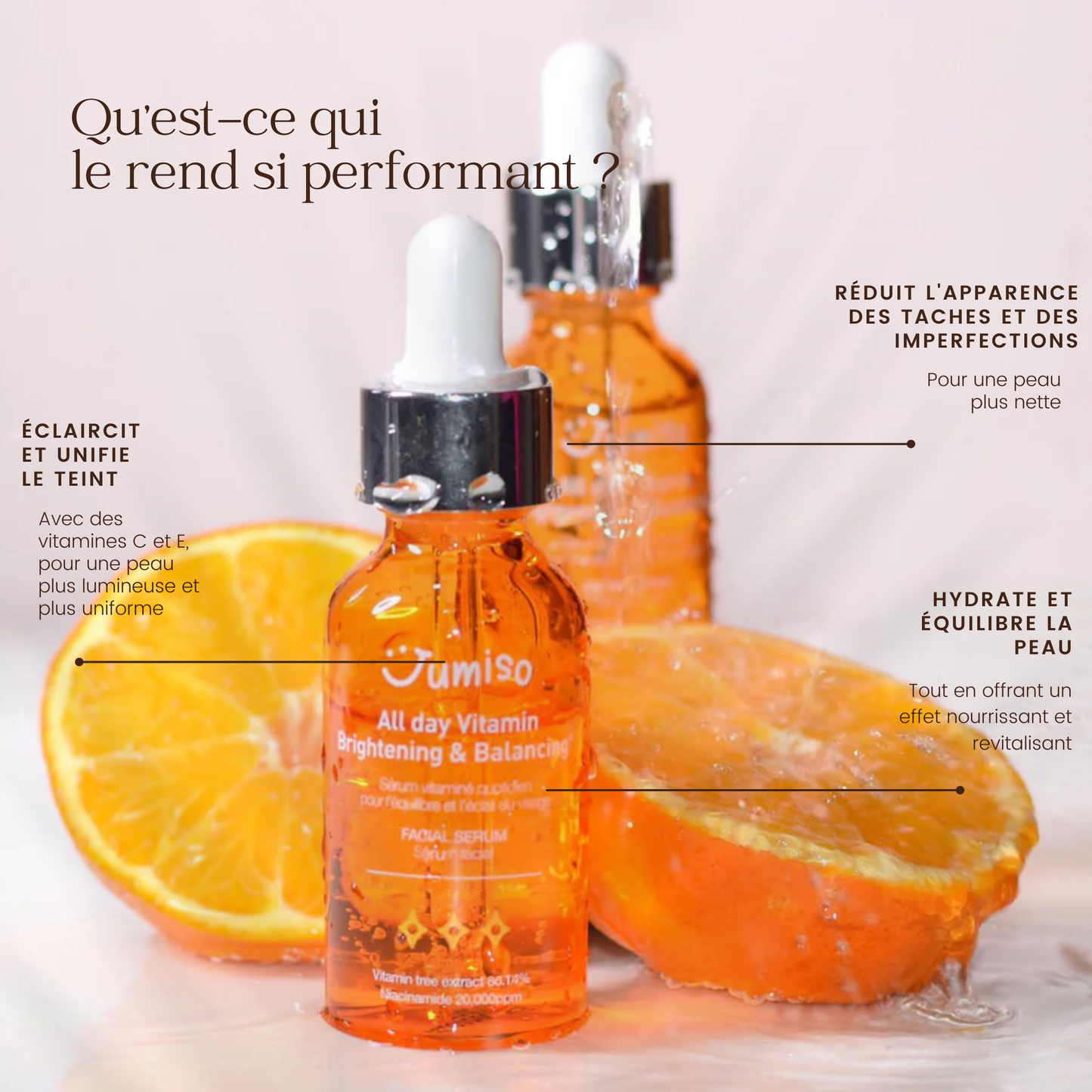 Sérum visage vitaminé éclaircissant et équilibrant