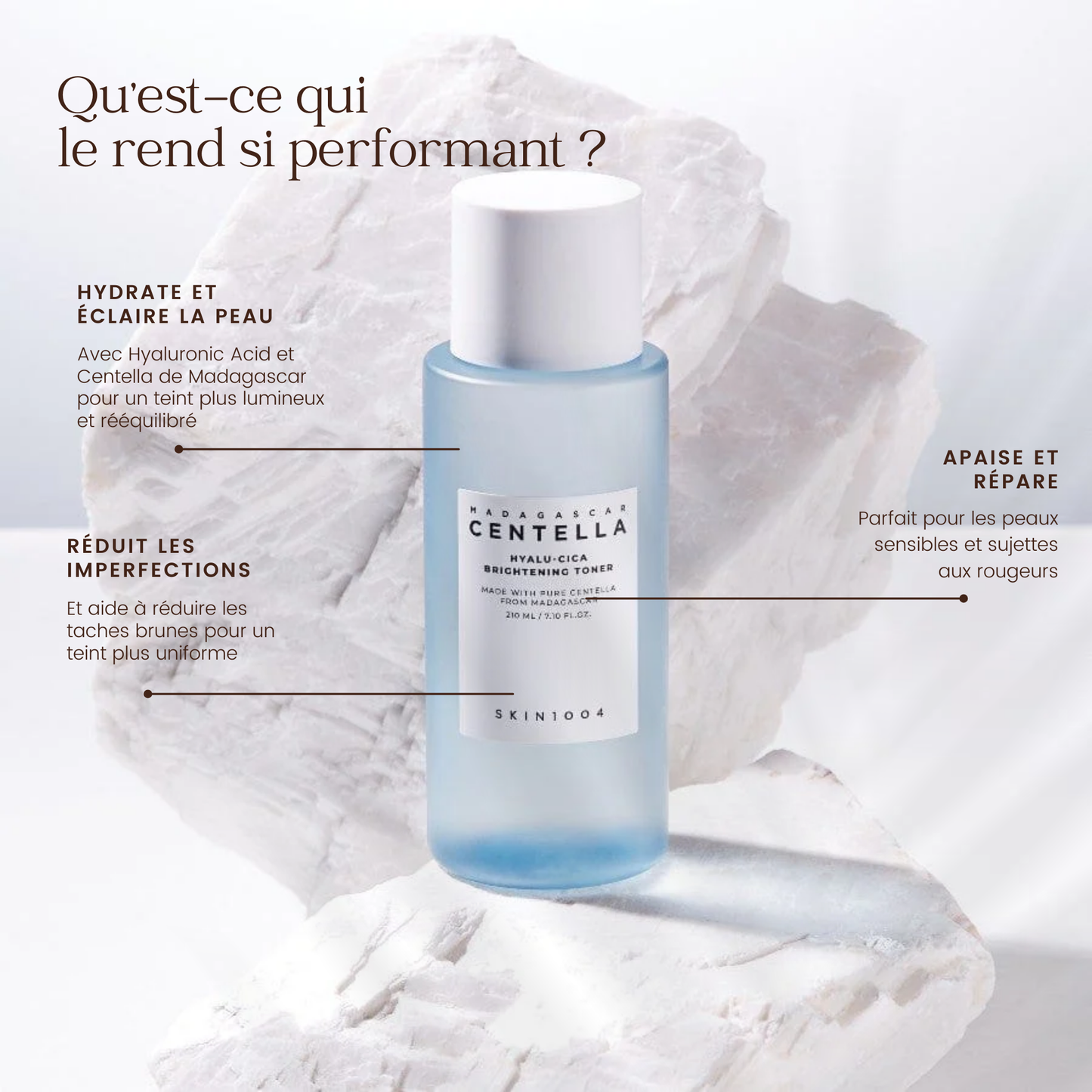 Lotion tonique éclaircissante Centella Hyalu-Cica de Madagascar