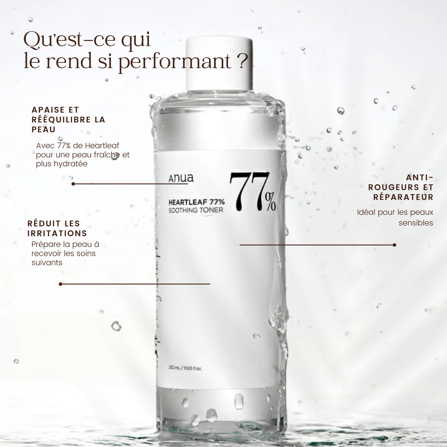 Lotion tonique apaisante Heartleaf 77 %