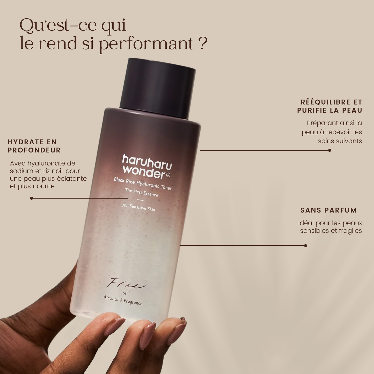 Tonique hyaluronique au riz noir sans parfum