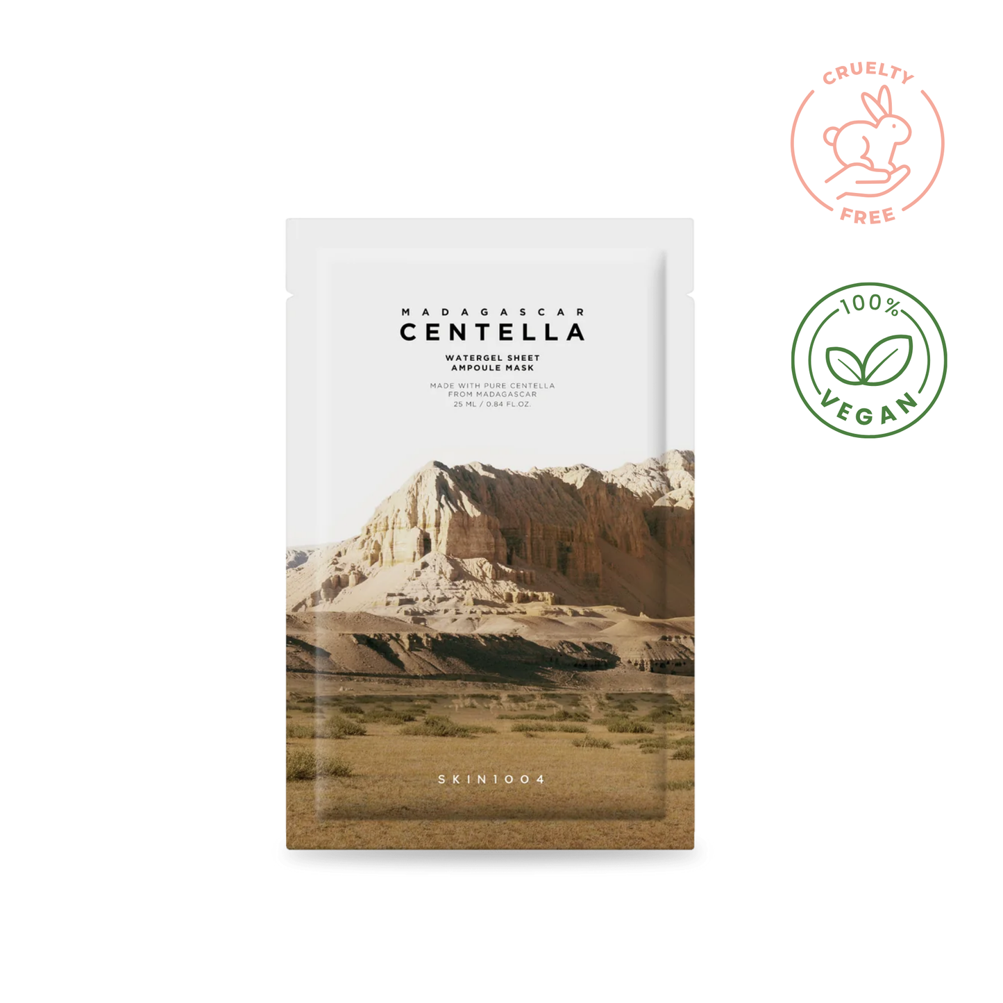 Masque ampoule en feuille de gel d'eau au Centella de Madagascar