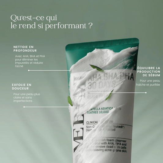 AHA, BHA, PHA Mousse transparente miracle contre l'acné 30 jours de la marque SOME BY MI