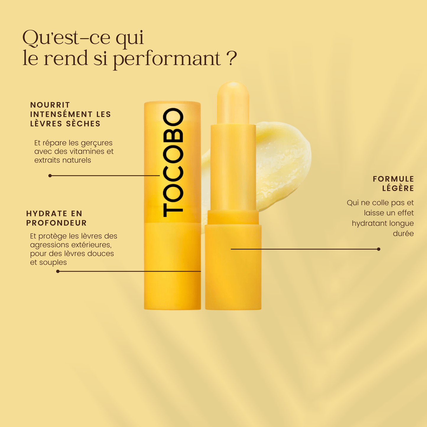 Baume à lèvres nourrissant et vitaminé de la marque TOCOBO