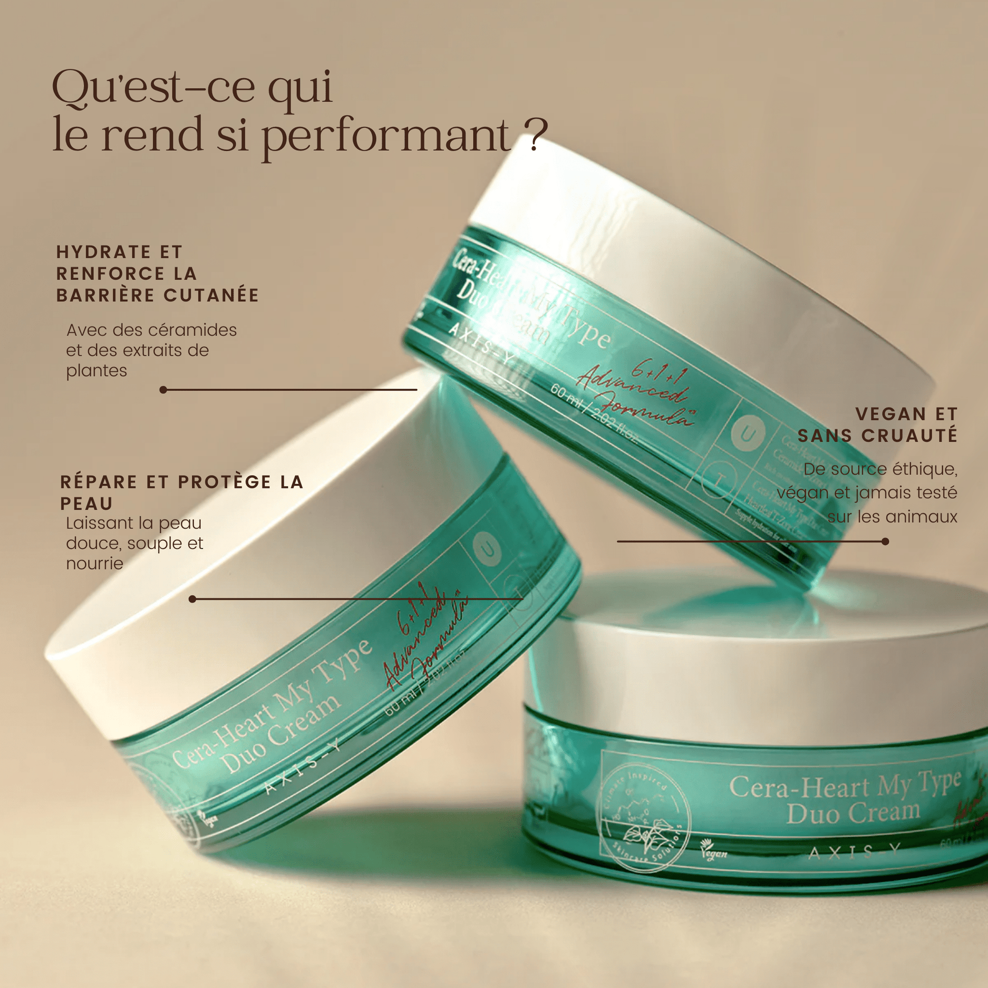 Crème hydratante Cera - Heart My Type à double fonction de la marque AXIS - Y