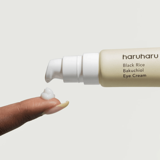 Crème pour le contour des yeux au riz noir Bakuchiol de la marque Haruharu WONDER