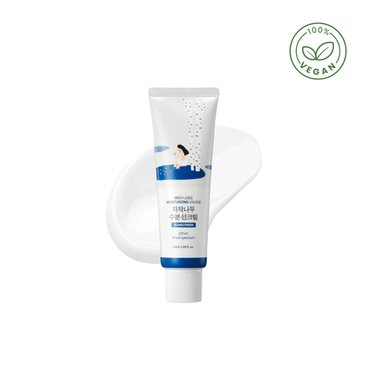 Crème solaire hydratante au jus de bouleau SPF50+ PA++++ de la marque Round Lab