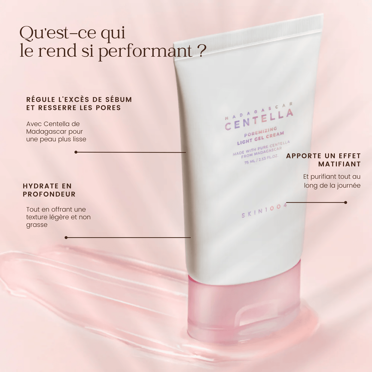 Gel crème légère porémisante Centella de Madagascar de la marque SKIN1004