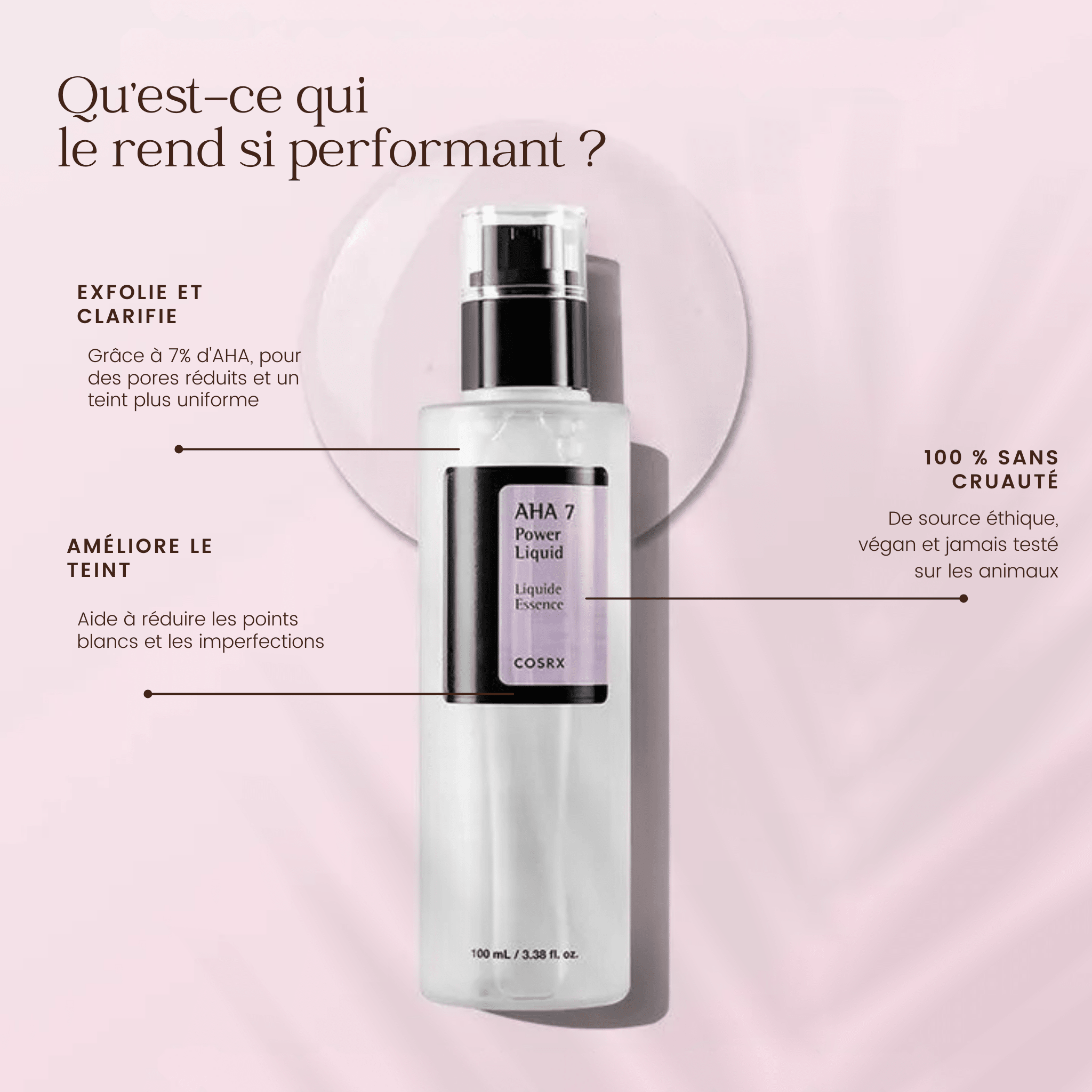 Gel exfoliant à base d'acide glycolique de la marque COSRX