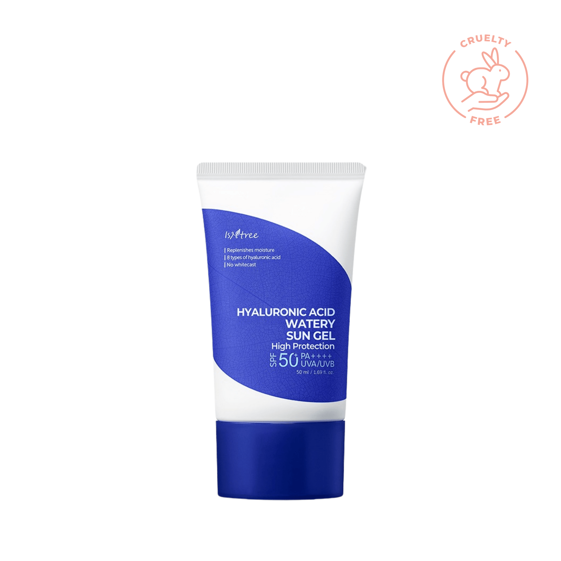 Gel solaire à l'acide hyaluronique SPF50+ PA++++ de la marque Isntree
