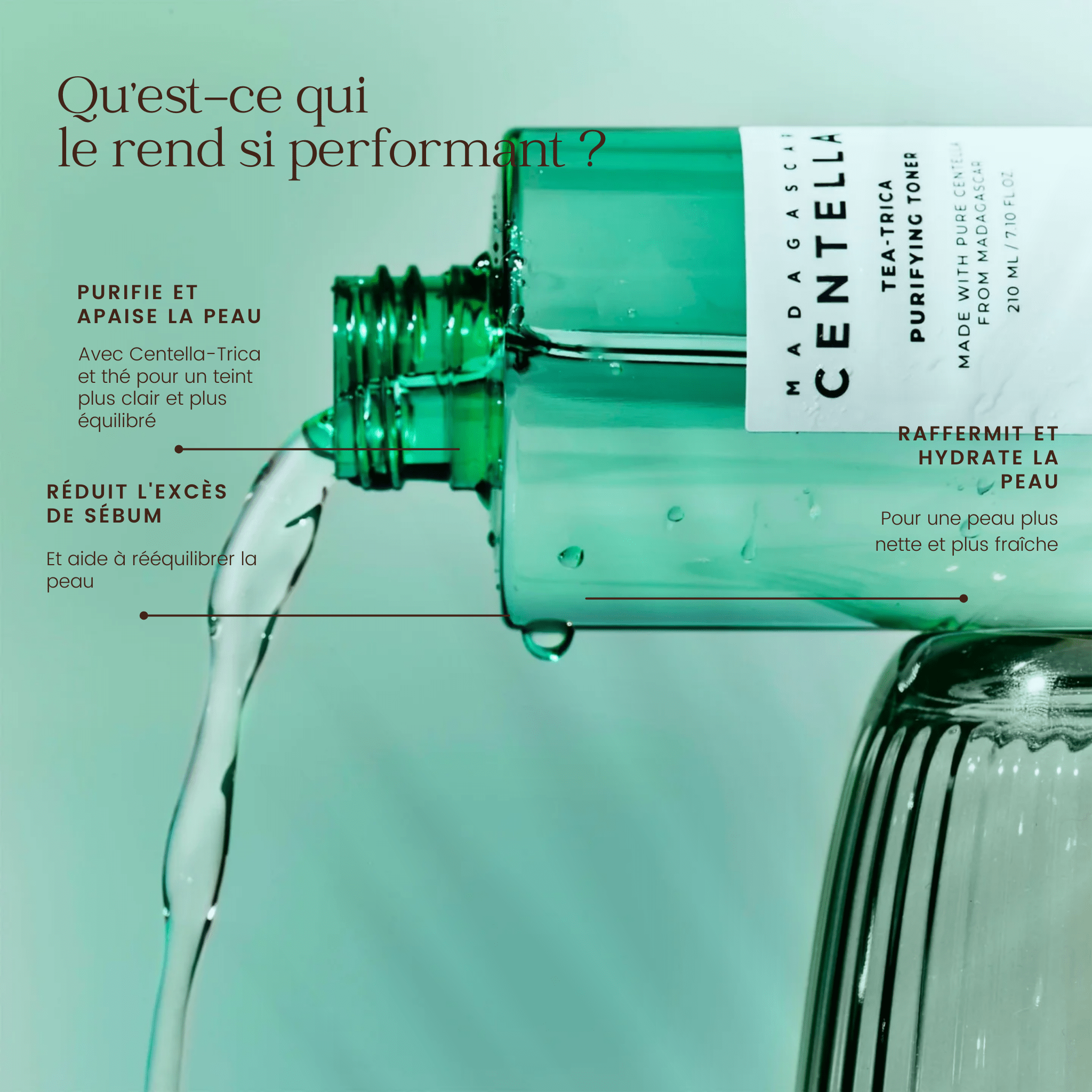 Lotion purifiante au thé Centella - Trica de Madagascar de la marque SKIN1004