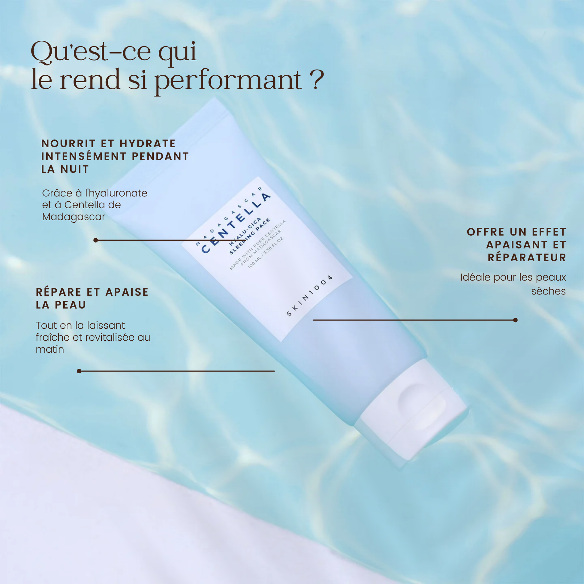 Masque de nuit Centella Hyalu - Cica de Madagascar de la marque SKIN1004