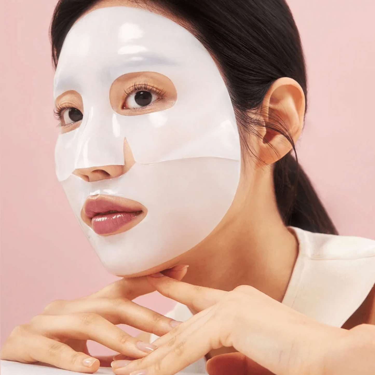 Masque gel au collagène rose
