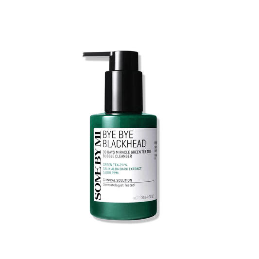 Nettoyant moussant Bye Bye Blackhead miracle 30 jours au thé vert de la marque SOME BY MI