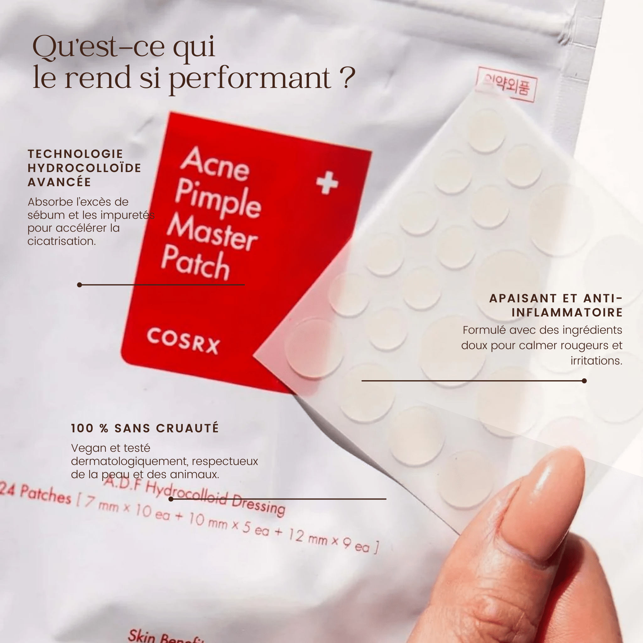 Patch anti - acné et boutons de la marque COSRX