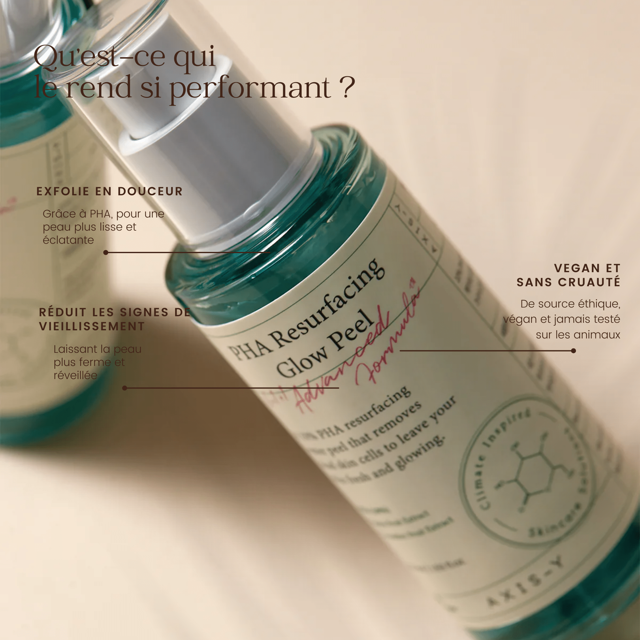 PHA peeling resurfaçant éclat de la marque AXIS - Y