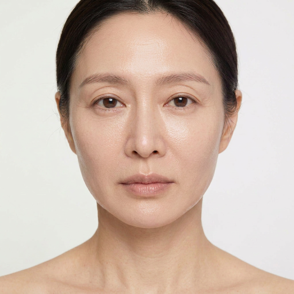 visage femme âgée rides atténué 
