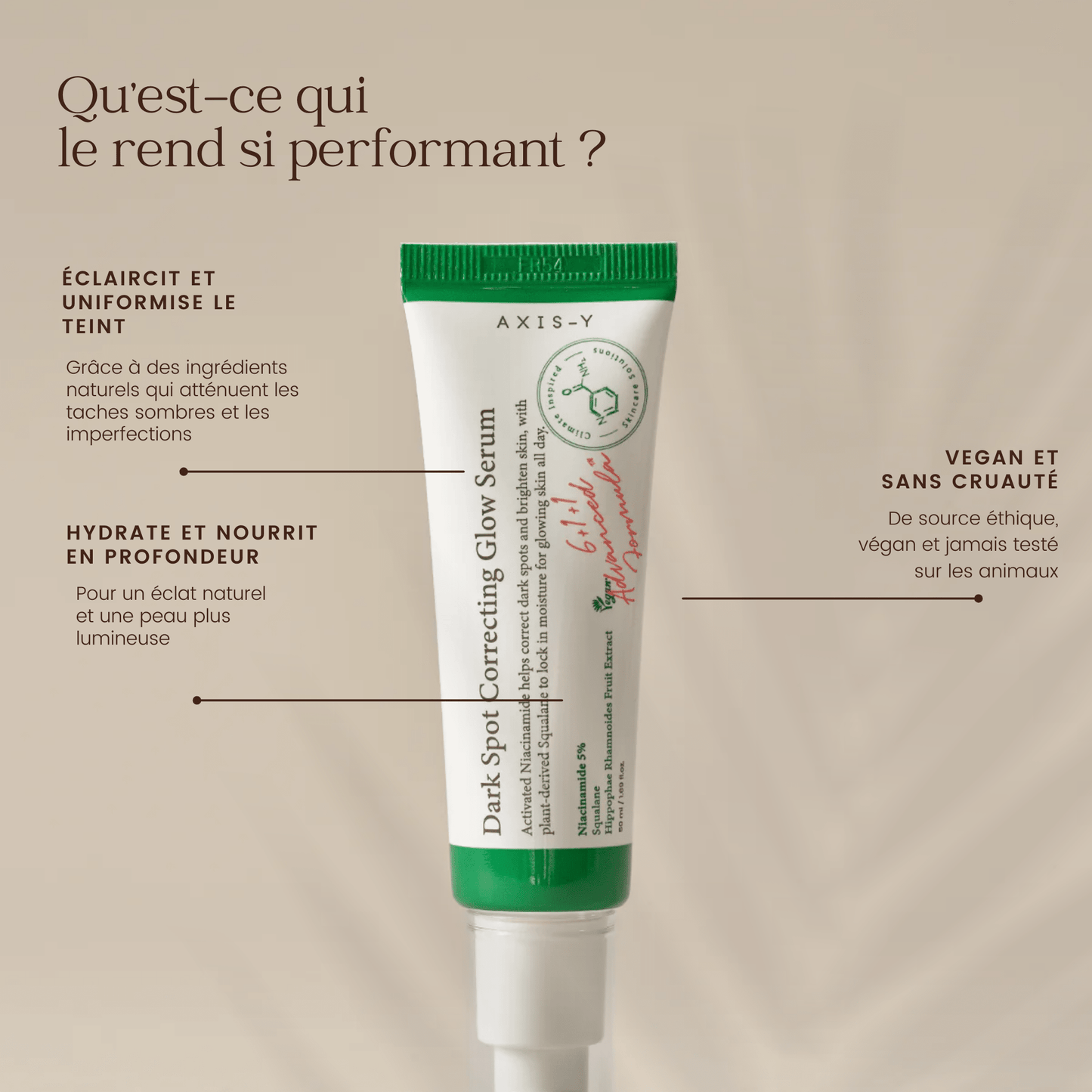 Sérum éclaircissant correcteur de taches sombres de la marque AXIS - Y