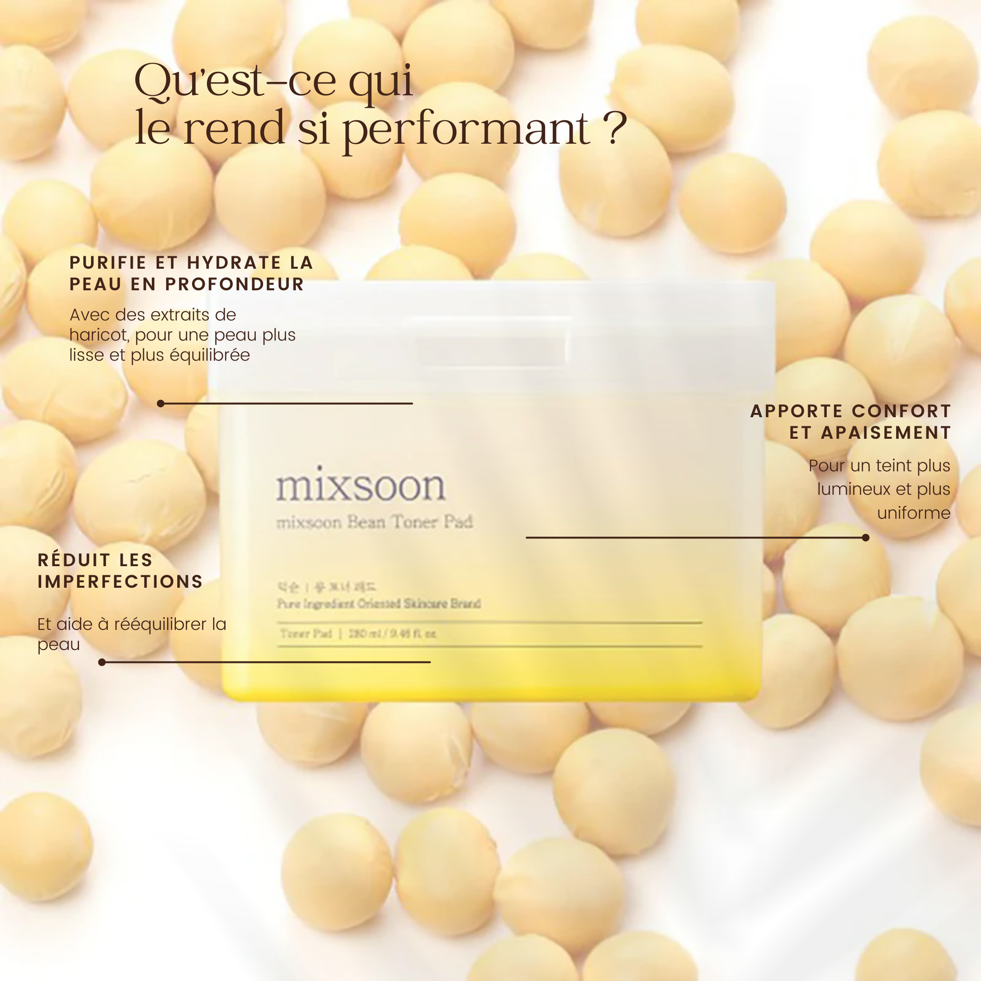 Tampon tonique aux haricots de la marque Mixsoon